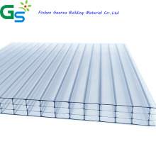 10mm Multiwall Clear Polycarbonate Hollow Sheet Uv Resistant Transparent Solar Panel